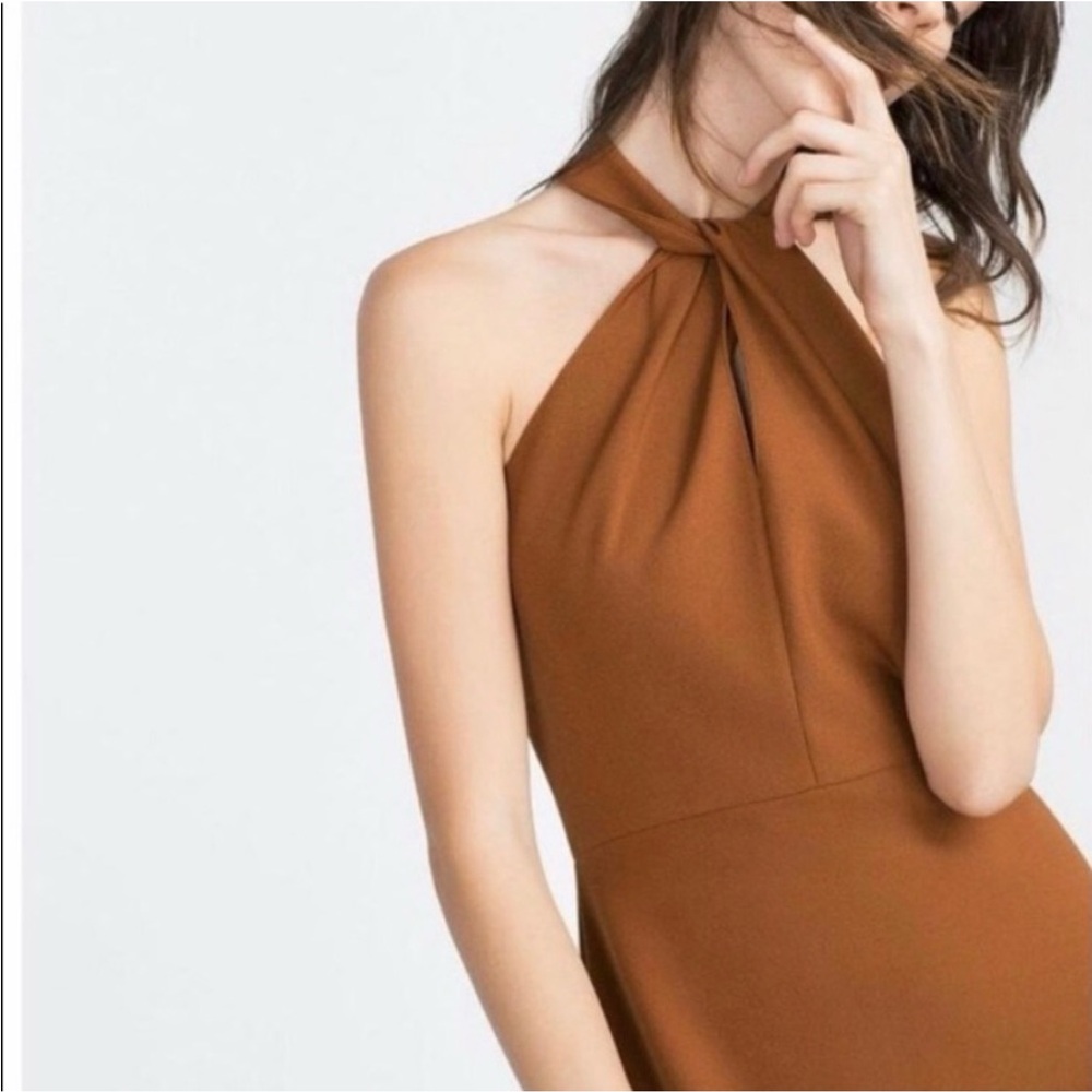 Zara Strapless Brown Dress